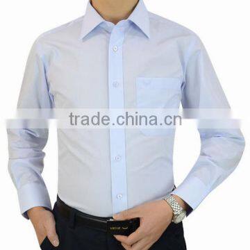 Blue Twill Fabric Men's Shirts