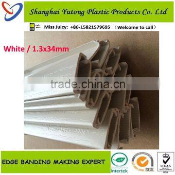 WHITE plastic u molding edging for furniture