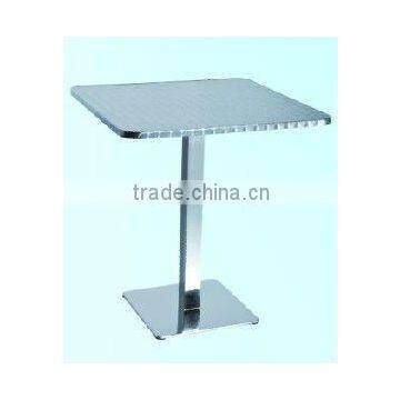 square metal dining table