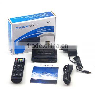 Manufacturer FTA HD DVB-S2 Mini Satellite TV Box Receiver Decoder Freesat V7 Support CCcam IPTV USB Wifi