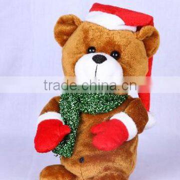 Battery operated singing and dancing stuffed plush toy christmas break dancer Bear