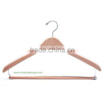 Natural Wooden Tops Hospitality Clothes Hangers with Locked bar