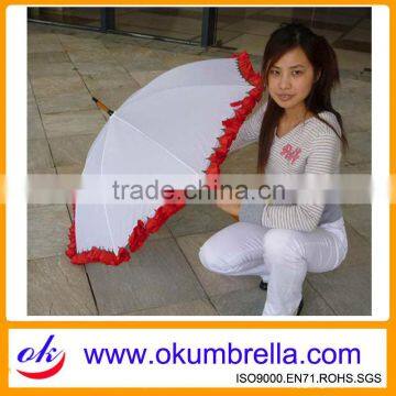 Flower umbrella with roses decoration romantic umbrella