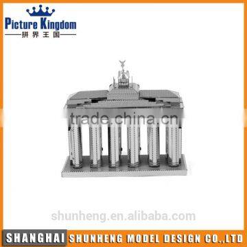 Brandenburg Gate 3d puzzle diy toy/custom made 3d building model metal puzzle