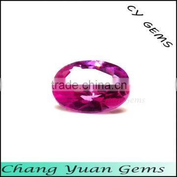 5x3mm Oval shape 3# pink color synthetic ruby gems