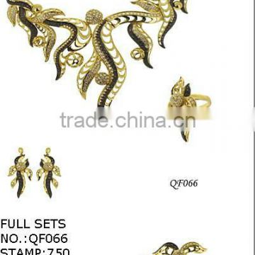 Fashion gold jewelry,18k gold jewelry set QF066