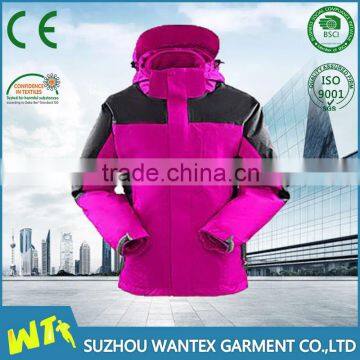 hot ladies windproof insulated waterproof outdoor softshell jacket with fleece lining