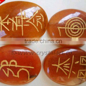 RED JADE REIKI OVAL SET