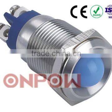 30 Years Industry Leader ONPOW Metal signal lamp GQ16G-D/L/S Dia. 16mm CE ROHS IP67 waterproof