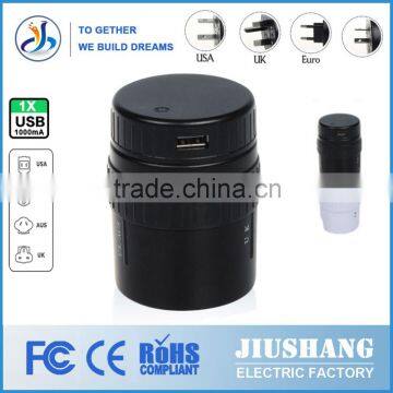 20116Kantravel patent universal travel adapter usb charger with case