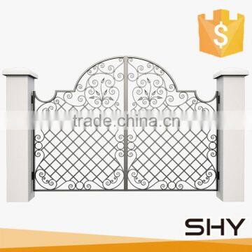 Wrought iron metal top arch gate