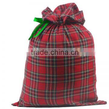 Wholesale Monogrammed Plaid Santa Sack