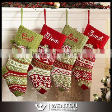 Decorated Santa Monogram Personalized Monogram Christmas Stockings