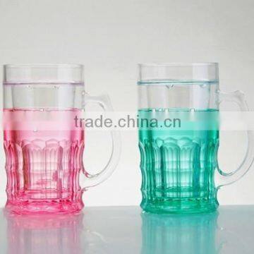 450ML forsty mug freezer beer mug with colored water inside