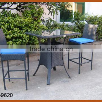 Wicker Table Chair Bar Set Furniture