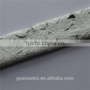 New Design Printing Embroidery Guipure Lace Fabric With Butterflies in Love With Flowers photo-4