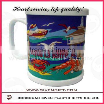 2011 customized pvc + ABS advertise mug for promotion use