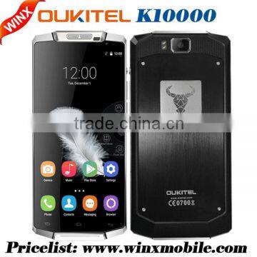 Original OUKITEL k10000 black 2/16GB mobile phone smartphone