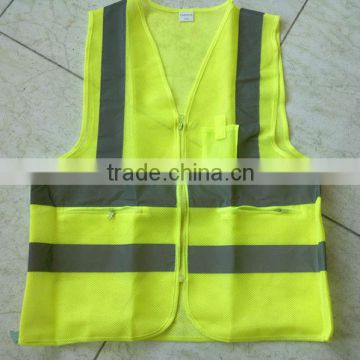 Reflective yellow vest safety clothes