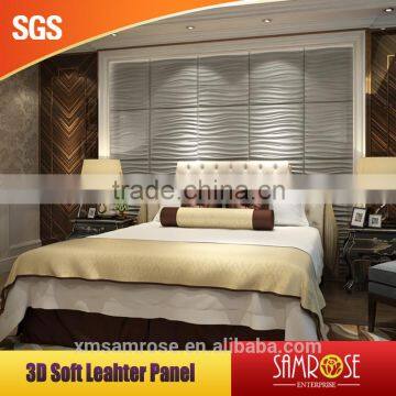 Fashion wall flats leather bed headboard Embossed leather panel (Nail river)