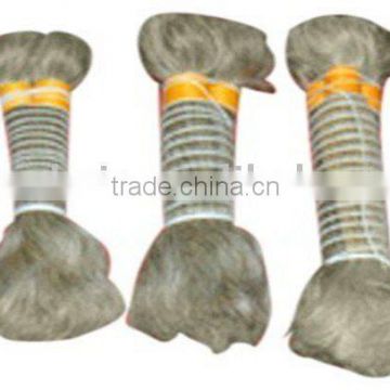 Non Remy Single Drawn Natural White Hair - Human hair 100%