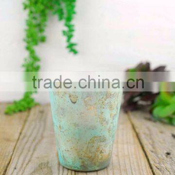 Marble Finish Latest Deign Glass Votive Christmas Decor