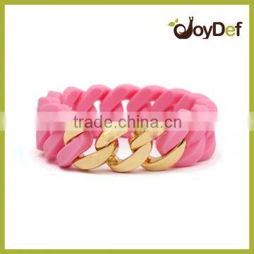 promotional Baby Pink Gold silicon bracelet