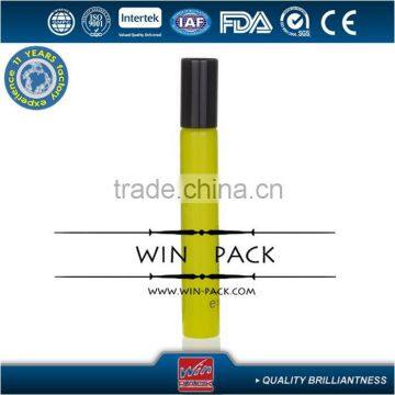 1oz Yellow Color Roller Bottle With Metal Black Cap