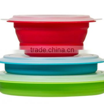 2016 hot new bpa free foldable collasiple silicone bowl