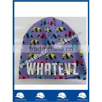 china manufacturer velvet funny digital printing beanie hat