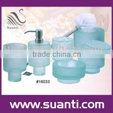 Blue polyresin bath accessory sets