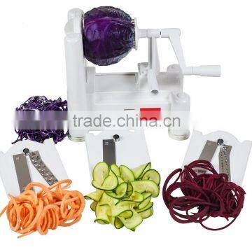 Tri Blade Vegetable Spiral Slicer with 100% Lifetime Guarantee, Veggie Pasta Spaghetti Noodle Maker and Peeler