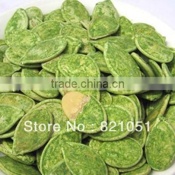 Green tea flavored pumpkin seeds