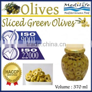 Sliced Green Olives, 100% High Quality of Tunisia Olives, Green Olives,Sliced Table Olives