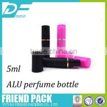 newest type 5ML aluminum perfume bottle , glass bottle inner perfume bottles,empty perfume bottles