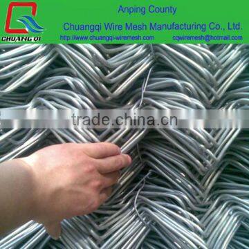 Electro-galvanized chain link fence for tennis court