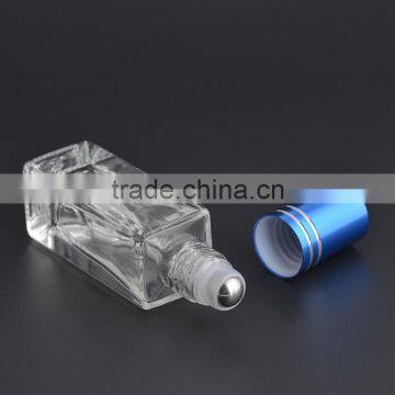 Wholesale 6ml Empty Rectangle Shaped Clear Glass Roll on Bottle With Aluminum Cap for Cosmetic Perfume Essential Oil Packaging photo-6