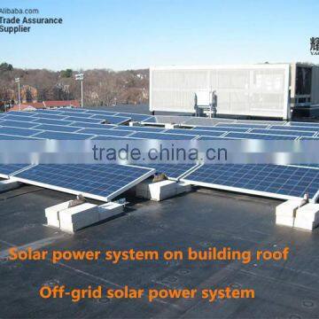 CE ISO UL Approved off-grid solar power system on building roof for commercial residential