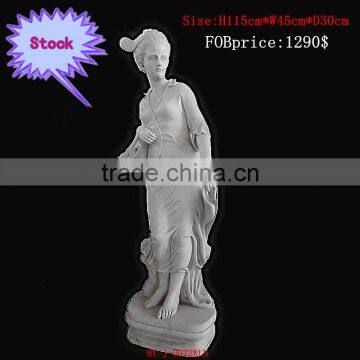 Marble Girl With Basket Statue In Stock