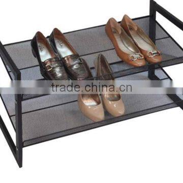 Vivinature Home 2 Tier Stackable Extra Wide Shoe Rack and Storage Shelf photo-2
