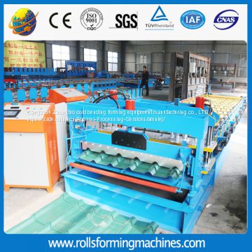 Trapezoid Steel Tile Forming Machine For Glazed Sheet