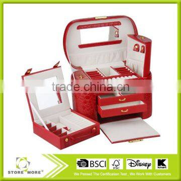 New Products!STORE MORE Red Leather Jewelry Box ,Box for Jewelry photo-3
