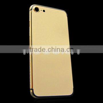 Gold plated back housing, diamond back cover for iPhone 7 gold housing