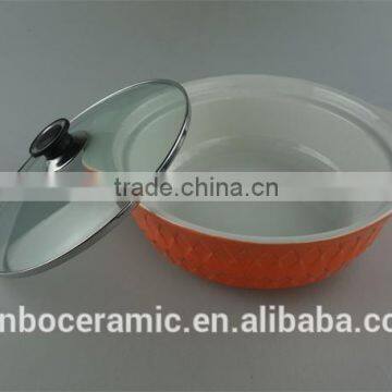 Ceramic Bright Colored Pots Color Glazed With Glass Lid photo-4