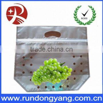 Plastic Slider Zip Lock Zipper Fruit Bag With Handle and Air Holes photo-2