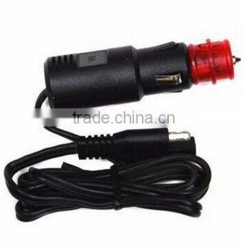 Euro big power car charger 12v to 24V 300W car charger for automobile and motorcycle with SAE connecter pig tails