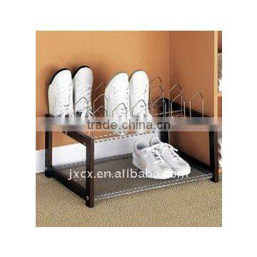 HW1306 9-Pair Shoe Rack With Bottom Shelf