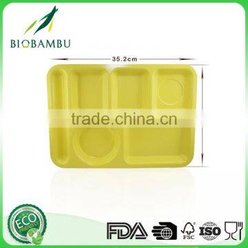 Corn Starch Long-lasting Affordable Bamboo Fiber Divided Dinner Plate photo-5