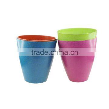 Factory price Food grade Green technology Bamboo Fiber Garden Round Plant Pot