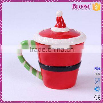 Wholesale Cheap Christmas Gift Ceramic Mug With Lid photo-3